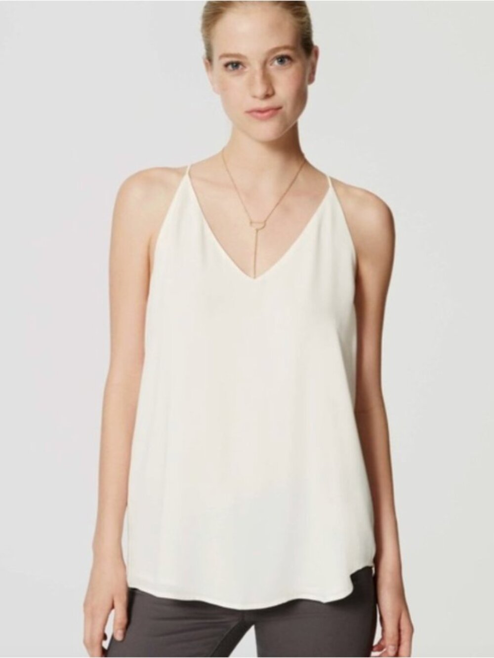 LOFT White V-Neck camisole Size XSP